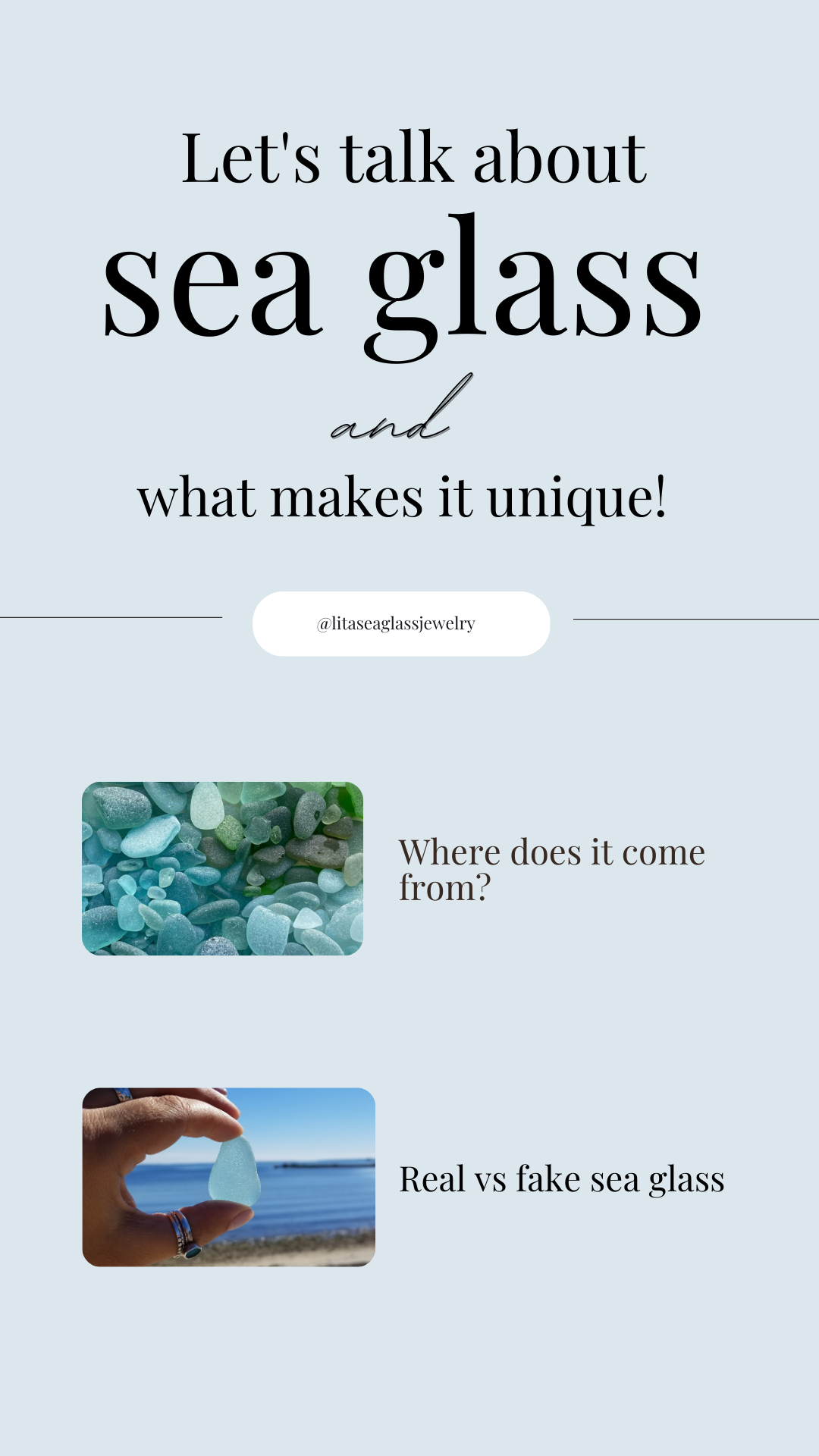 Let's talk about sea glass and what makes it unique.