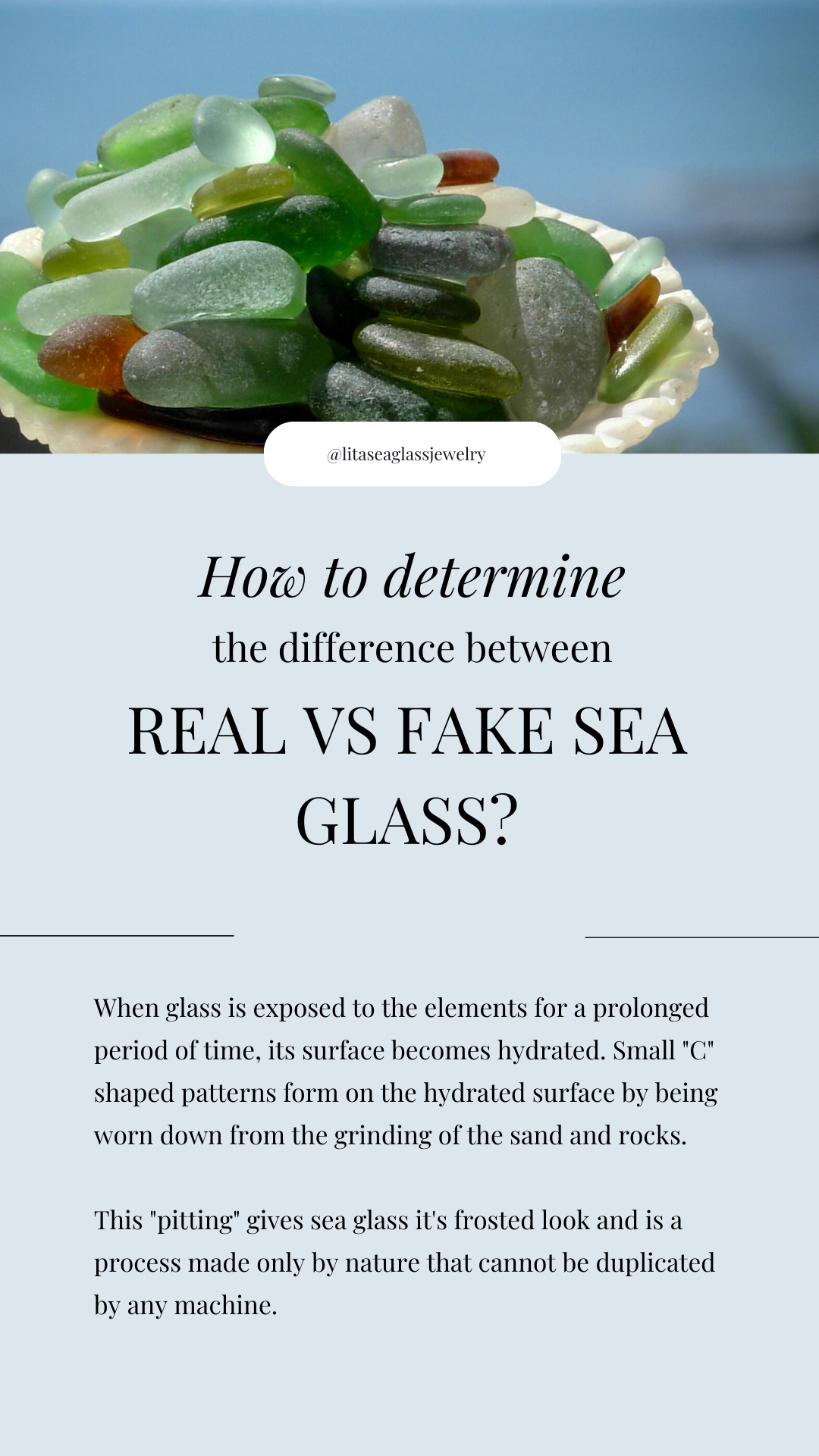 How to determine the difference between real vs fake sea glass?